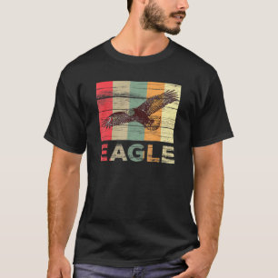 Camiseta Vintage Flying Eagle Distress Animal Retro Impress