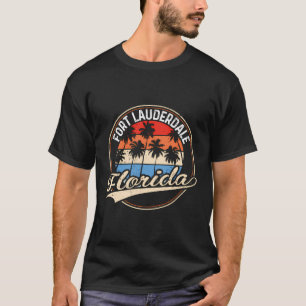 Camiseta Vintage Fort Lauderdale Beach Flórida Palm Tree Be