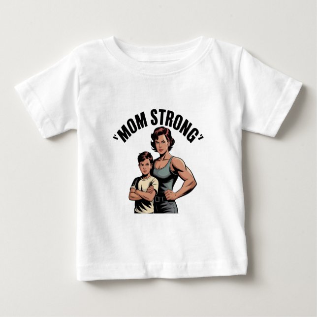 Camiseta vintage forte da mãe (Frente)
