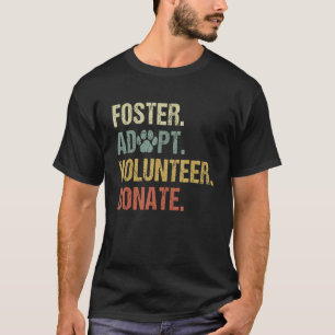 Camiseta Vintage Foster Adota Animais Doadores Voluntários