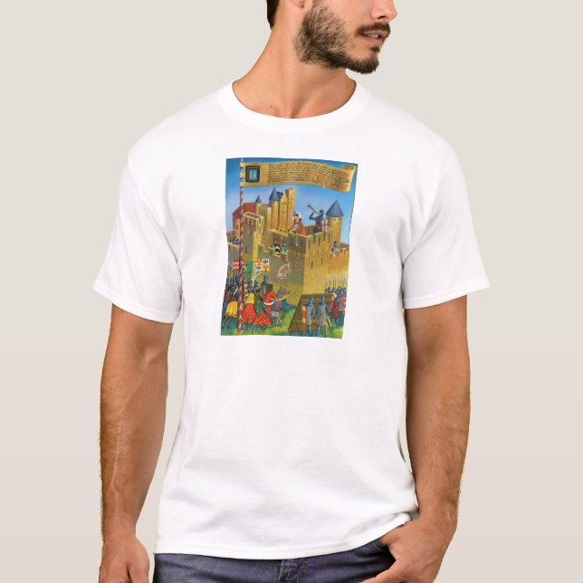 Camiseta Vintage France Carcassonne medieval da réplica (Frente)
