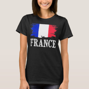 Camiseta Vintage France Flag I Love France