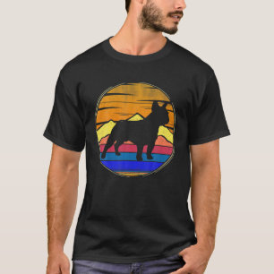 Camiseta Vintage French Buldog Retro Sunset Pets Dog Lover