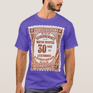 Camiseta Vintage French France - Carimbo de Postage Design