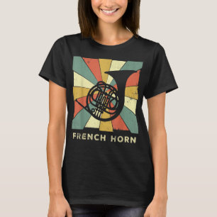 Camiseta Vintage French Horn Player Music Retro1