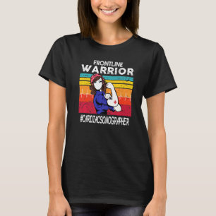 Camiseta Vintage Frontline Warrior Cardiac Sonographer Xmas