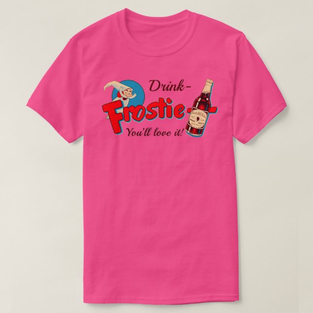 Camiseta Vintage Frostie Root Beer Design (Frente do Design)