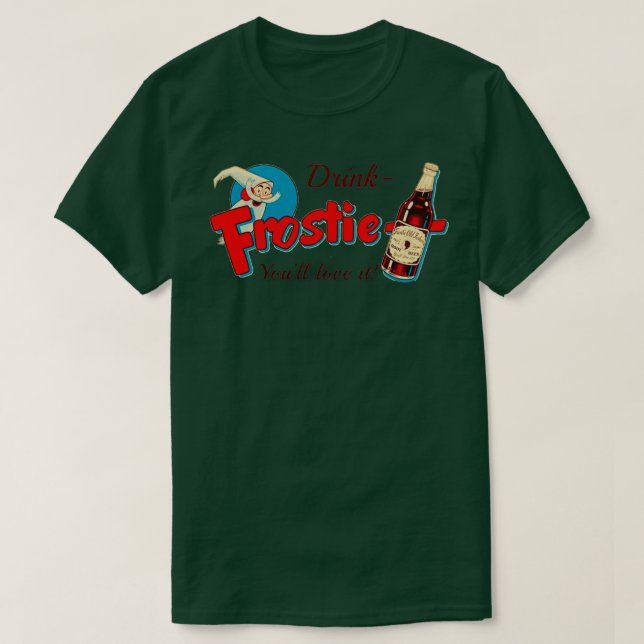 Camiseta Vintage Frostie Root Beer Design (Frente do Design)