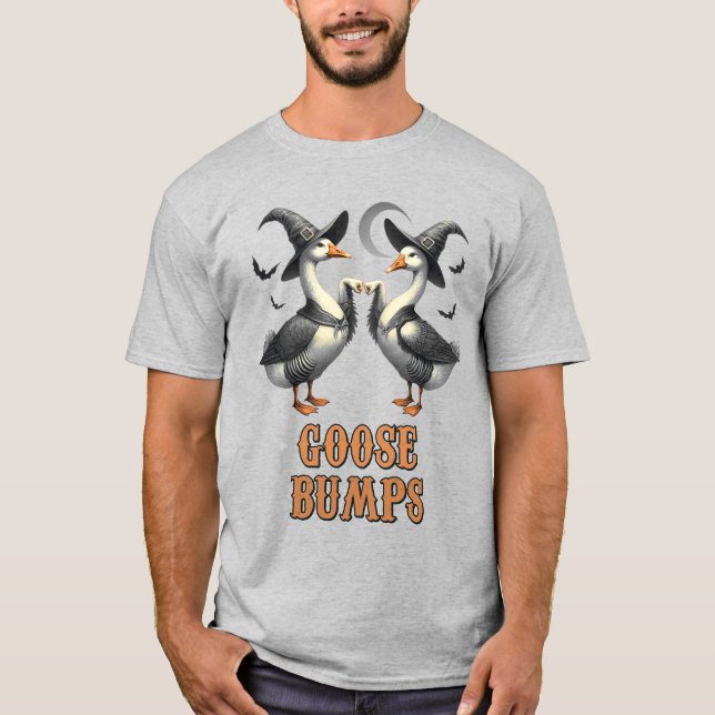 Camiseta Vintage Funny Goose Bump Halloween (Frente)