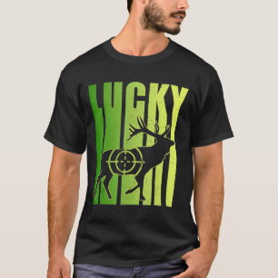 Camiseta Vintage Funny Lucky Irish Hunting Dia de São Patrí