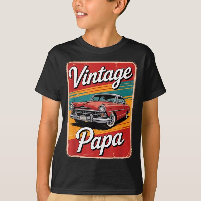 Camiseta Vintage Funny Papa  (Frente)