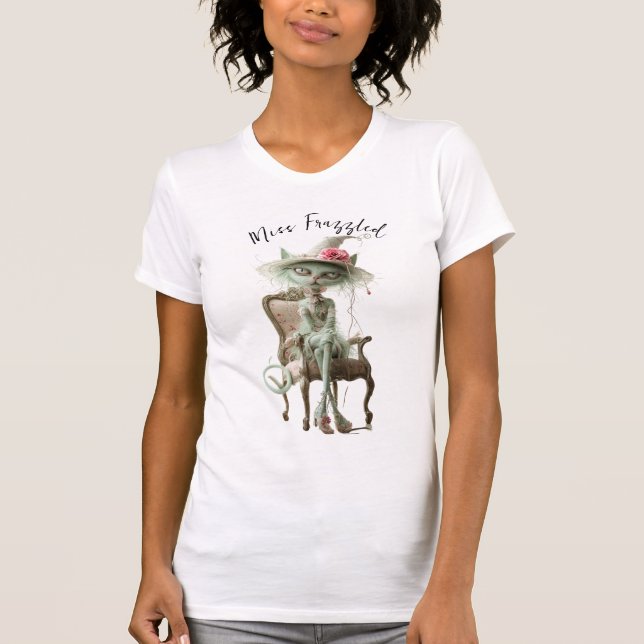 Camiseta Vintage Fury Sage Green Cat (Frente)