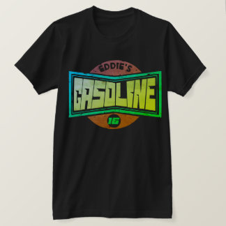 Camiseta Vintage gasolina - sinal retro crachá fantástico T