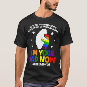 Camiseta Vintage Gay Lesbian Free Pai Hugs Rainbow Lgbt Pri