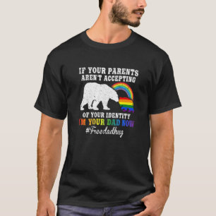 Camiseta Vintage Gay Lesbian Free Pai Hugs Rainbow Lgbt Pri