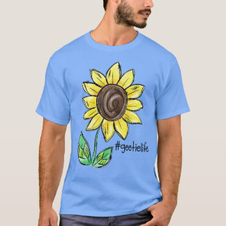 Camiseta Vintage Geetie Life Sunshin Sunflower Happy Holida