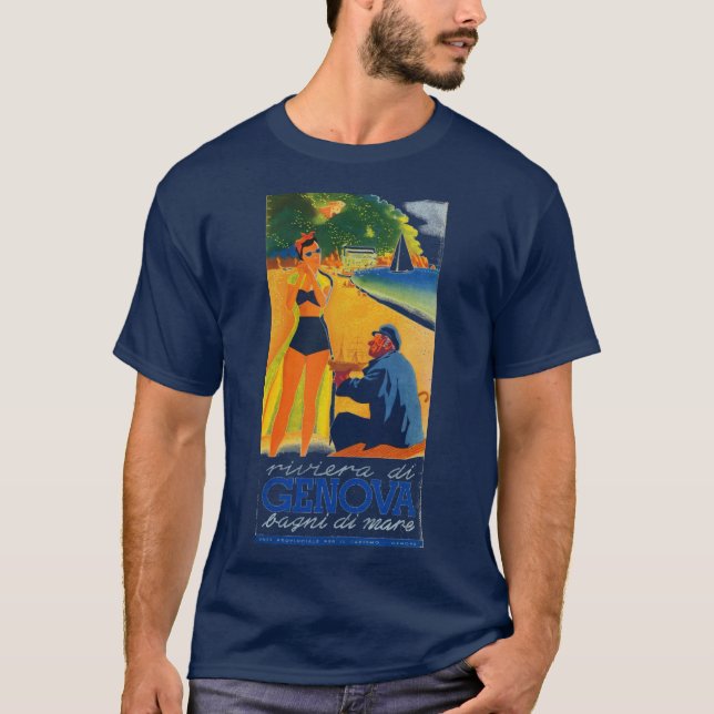 Camiseta Vintage Genova Itália Turismo (Frente)