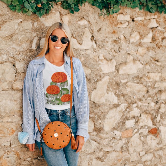 Camiseta Vintage Geranium Trio - negrito floral (Criador carregado)