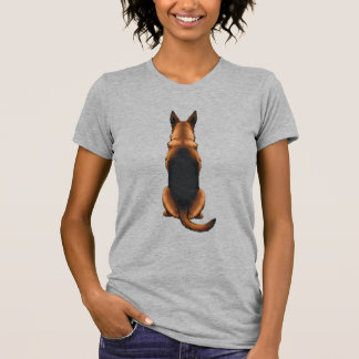 Camiseta Vintage German Shepherd Back View Dog Illustration