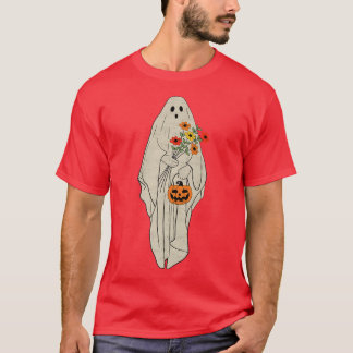 Camiseta Vintage Ghost Halloween Pumpkin Dia de as Bruxas e
