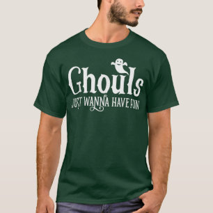 Camiseta Vintage Ghouls Só Quer Divertir-Se Com O Fio De Ha