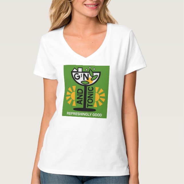 Camiseta Vintage Gin E Tonic Art (Frente)