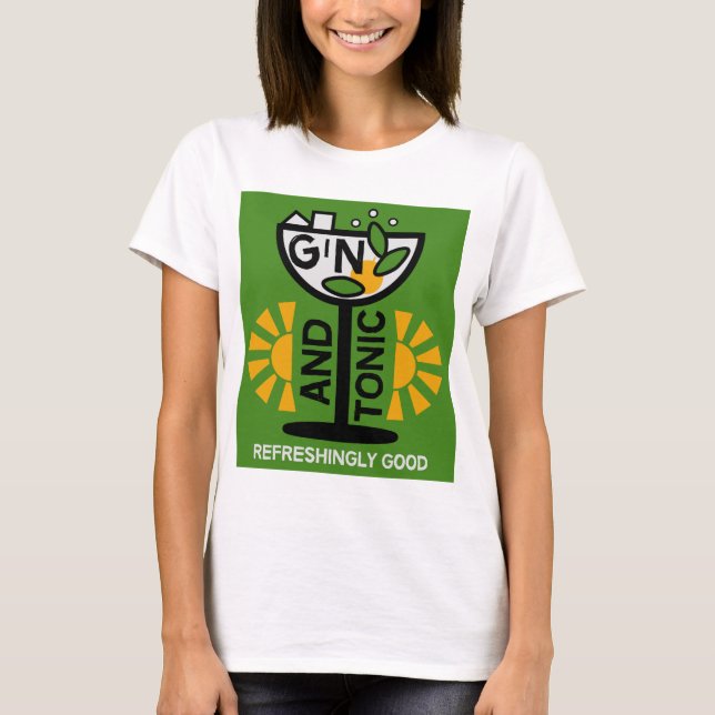 Camiseta Vintage Gin E Tonic Art (Frente)