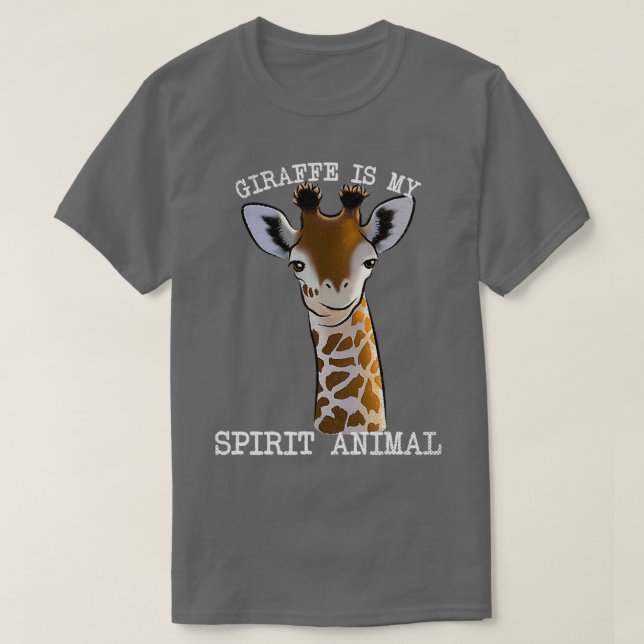 Camiseta Vintage Giraffe É Meu Animal Espiritual (Frente do Design)