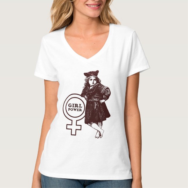 Camiseta Vintage Girl Power T Shirt (Frente)