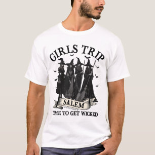 Camiseta Vintage Girls Trip To Salem Massachusetts