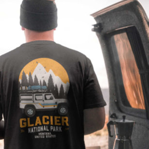 Camiseta Vintage Glacier National Park Road Trip Montana