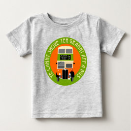 Camiseta Vintage Glasgow ônibus de dois andares Baby T-Shir