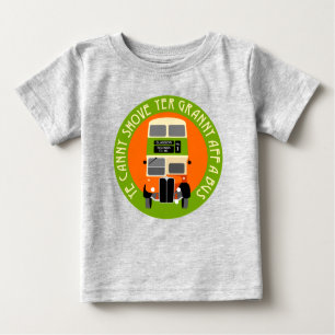 Camiseta Vintage Glasgow ônibus de dois andares Baby T-Shir
