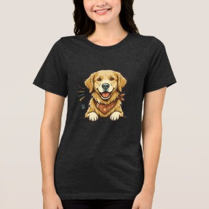 Camiseta Vintage Golden Retriever Amante de Cães