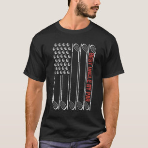 Camiseta Vintage Golf Men Best Tio By Par American Flag