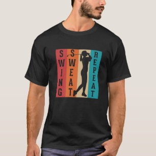 Camiseta Vintage Golf Swear Swing Drink Repete Golfe