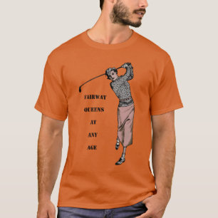 Camiseta Vintage Golfing Woman Swing Golf Club URM