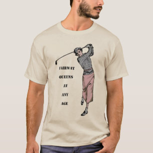 Camiseta Vintage Golfing Woman Swing Golf Club URM