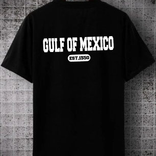 Camiseta Vintage Golfo do México "EST. 1550" Camisa-T mascu