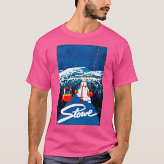 Camiseta Vintage Gondola Winter Viagem Ski Poster