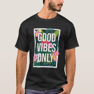 Camiseta Vintage Good Vibes Apenas Flores Tee Positive Moti