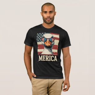 Camiseta Vintage Goose Merica 4º do patriótico de julho
