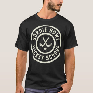 Camiseta Vintage Gordie Howe Hockey School Tan