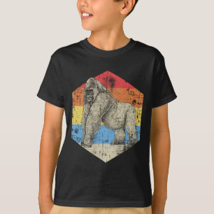 Camiseta Vintage Gorilla Art Safari Animal