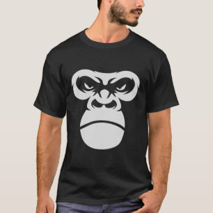 Camiseta Vintage Gorilla Face Preto e Branco