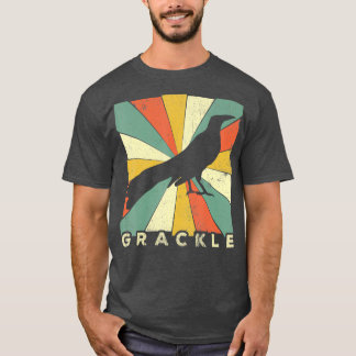 Camiseta Vintage Grackle Bird Lover Estilo Retro Animal