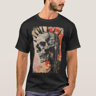Camiseta Vintage Grafite Biker Rocker Skull Punk Horror Sk