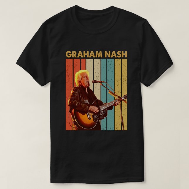 Camiseta Vintage Graham Nash Tribute (Frente do Design)