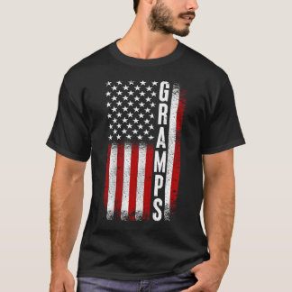 Camiseta Vintage Gramps Patriotic American USA Flag Best