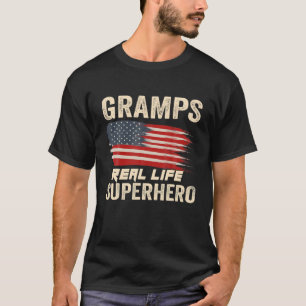 Camiseta Vintage Gramps Real Life Super Herói Avô EUA Bande